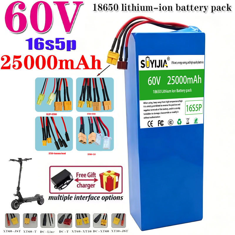 60V 50Ah Electric Scooter Battery - Batterie Au Lithium Pour Moto, Scooter