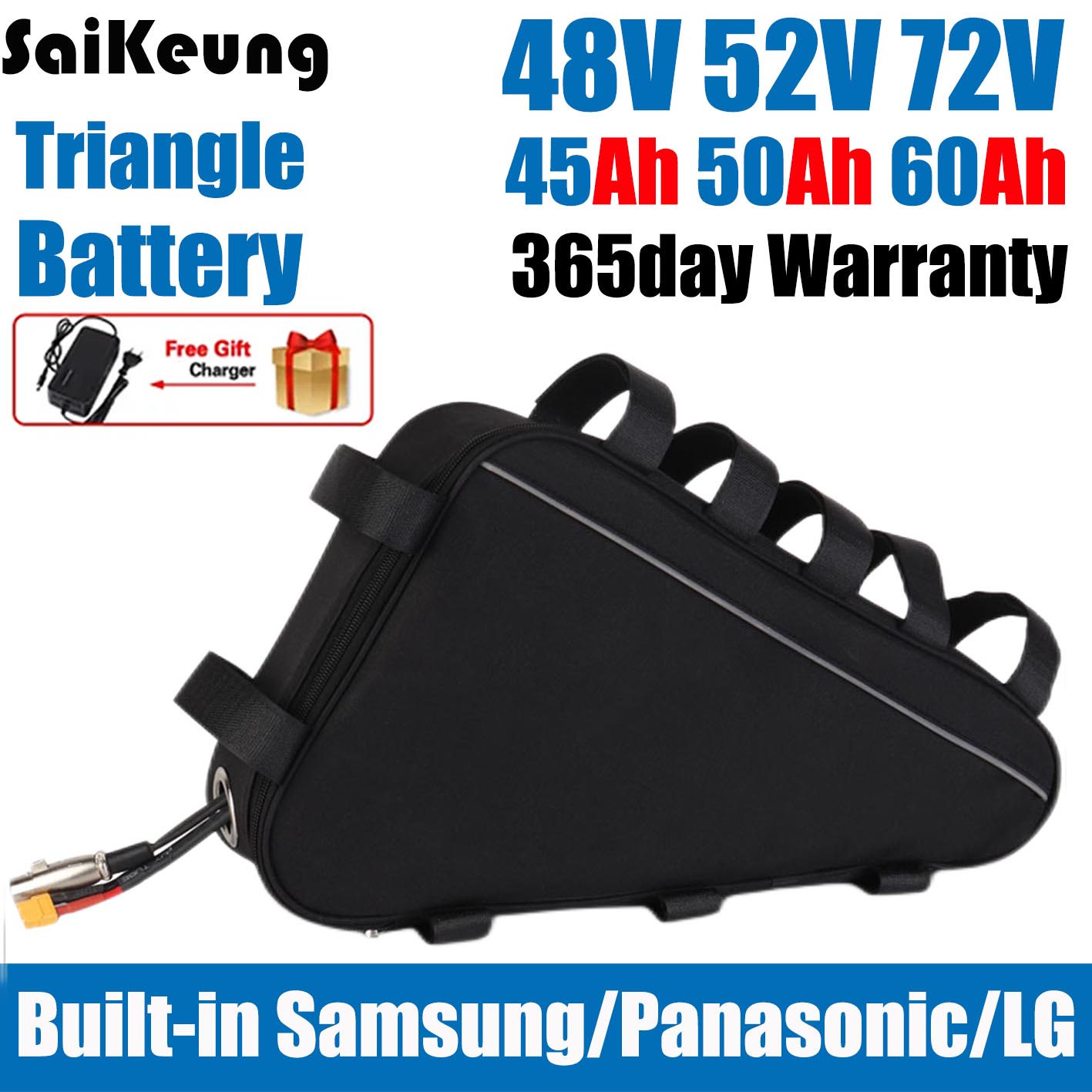 Cham Electric Bike Triangle 48 - đánh giá và giá 72V 50Ah 21700 Lithium Battery