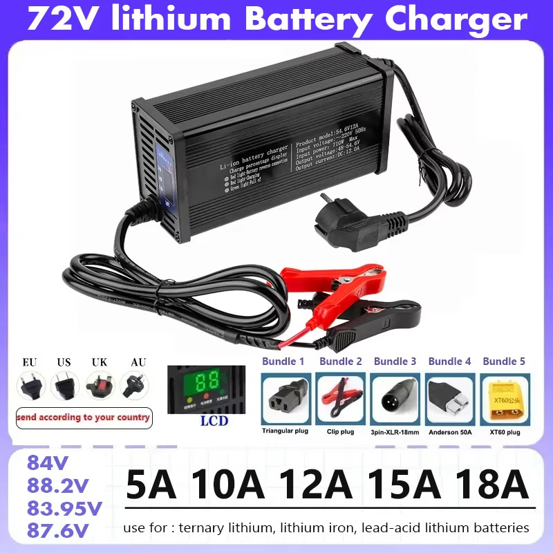 72V 20S 84V Smart Lifepo4 Batt - đánh giá và giá 84V 20A Smart Charger